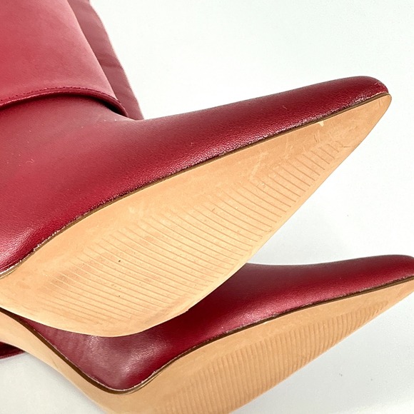 Steve Madden Size 6 Smith NEW Red Leather Foldover Pointed Stiletto Boots $200 - Picture 16 of 16
